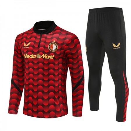 Feyenoord Rotterdam Training Huppari Quarter-Zip 2025-26 Punainen